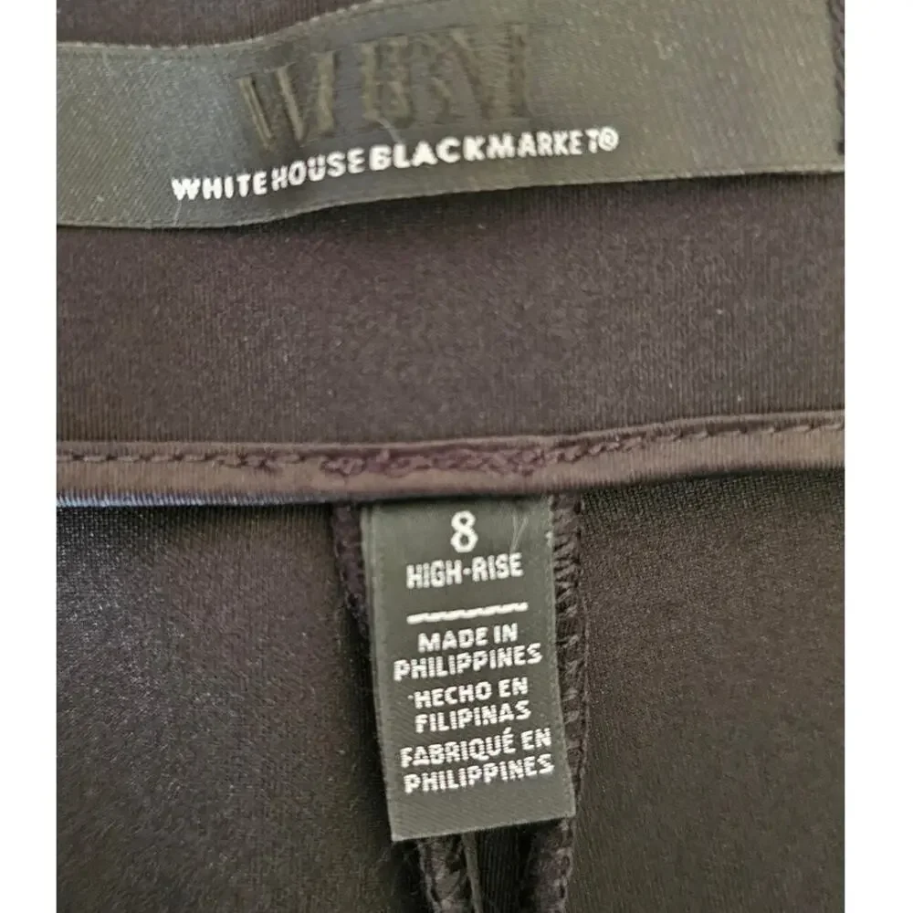 White House Black Market High-Rise Womens Flared Dress Pants Sz 8 - Picture 4 of 12